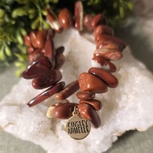 Kinsley Armelle Red Jasper Bohemian Stretch Bracelet